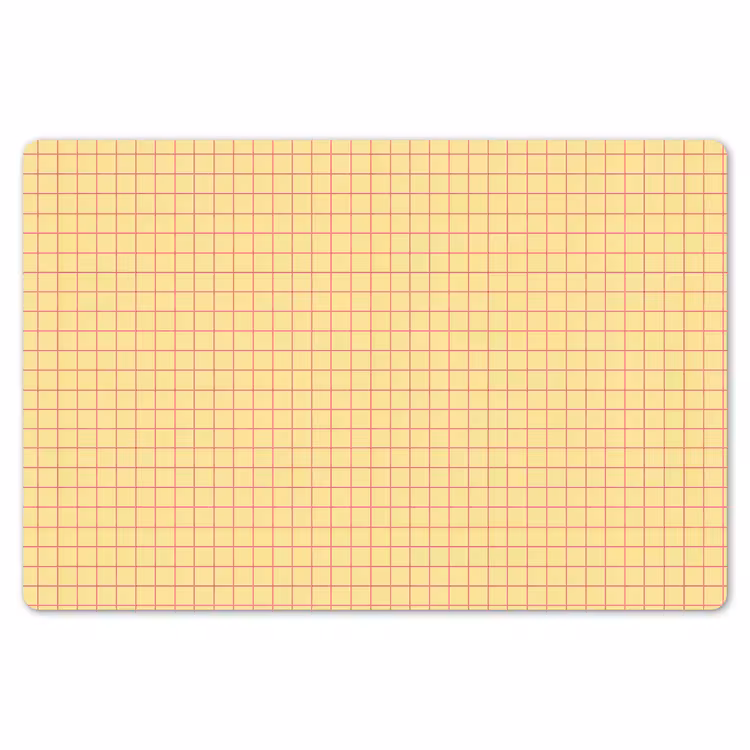Ruitjes - Grid - Minimalistisch - Geel - Roze Placemat vinyl groot 368 -zzsfeer1_Kitchenyeah-website