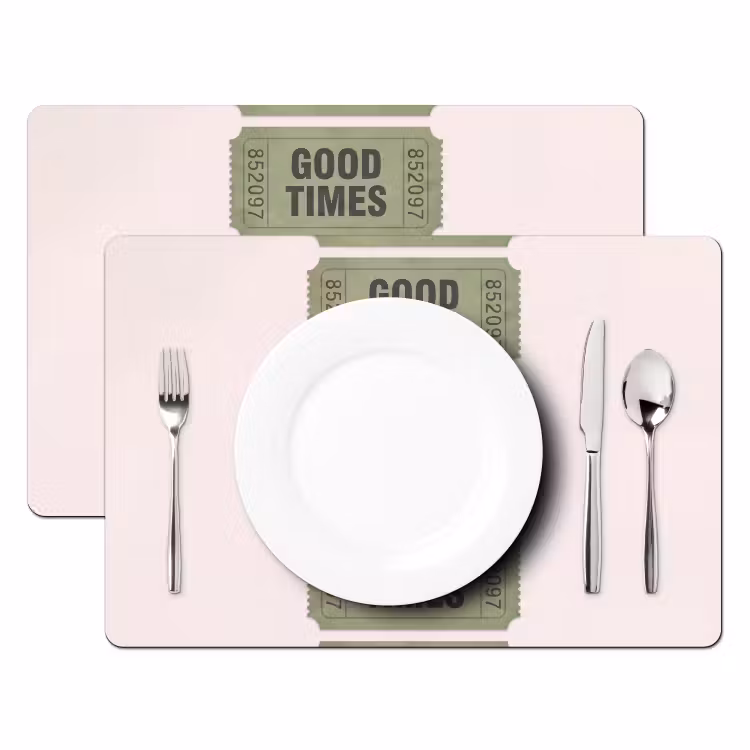 Kaartje - Vintage - Groen - Evenement - Collectie Placemat vinyl groot -zzsfeer2_Kitchenyeah-website
