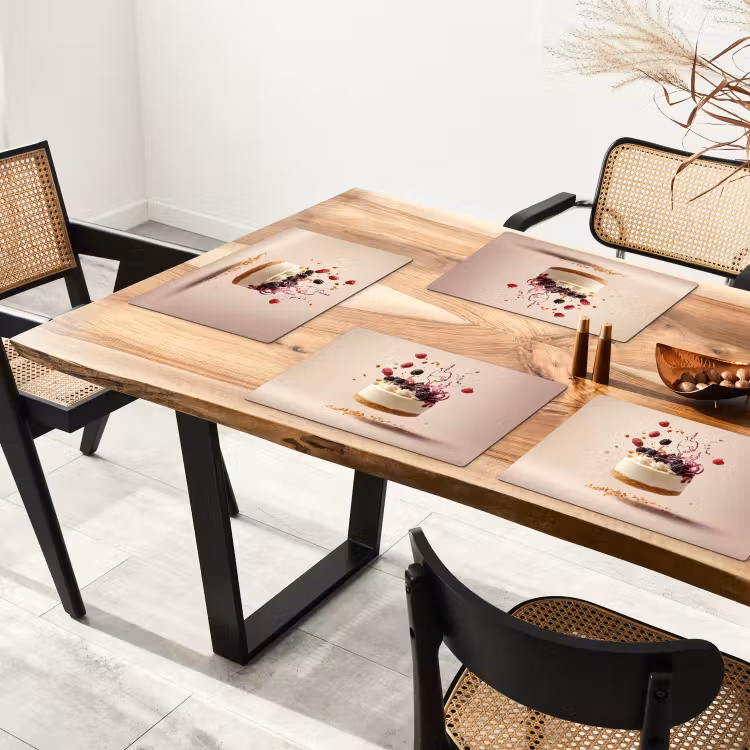 Cheesecake - Eten - Roze - Taart Placemat vinyl groot -zzsfeer4_Kitchenyeah-website