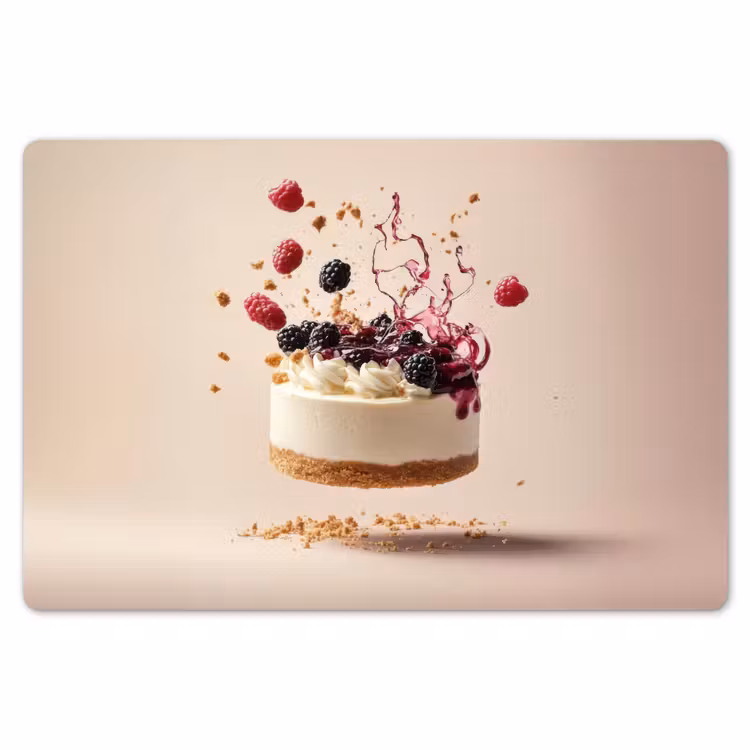 Cheesecake - Eten - Roze - Taart Placemat vinyl groot -zzsfeer1_Kitchenyeah-website