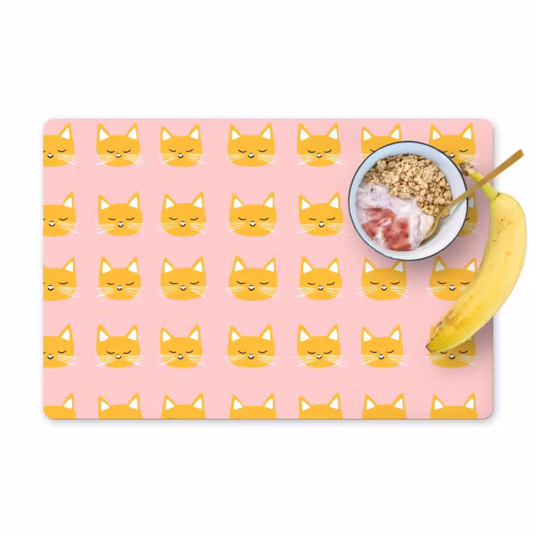 Katten - Patroon - Roze Placemat vinyl groot 368 -zzzproduct_Kitchenyeah-website
