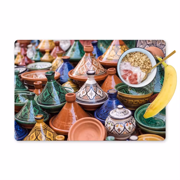 Tischset - 6 Stück - Keramik – Bunt – Muster - Aardewerk - Kleurrijk - Patroon Placemat vinyl groot