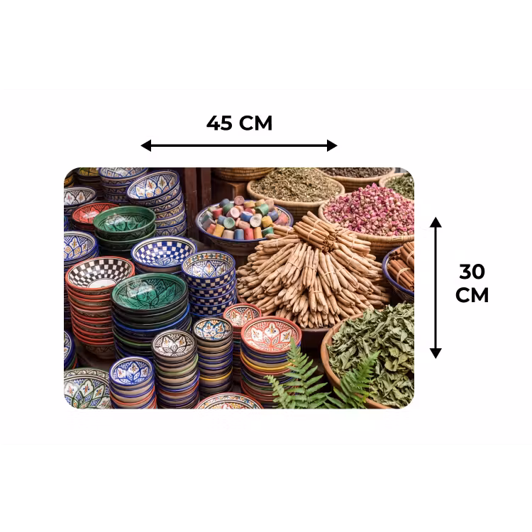 Tischset - 6 Stück - Keramik – Orientalisch – Farbenfroh - Aardewerk - Oosters - Kleurrijk Placemat vinyl groot