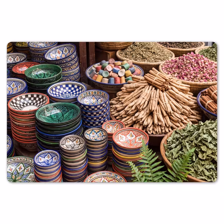 Tischset - 6 Stück - Keramik – Orientalisch – Farbenfroh - Aardewerk - Oosters - Kleurrijk Placemat vinyl groot
