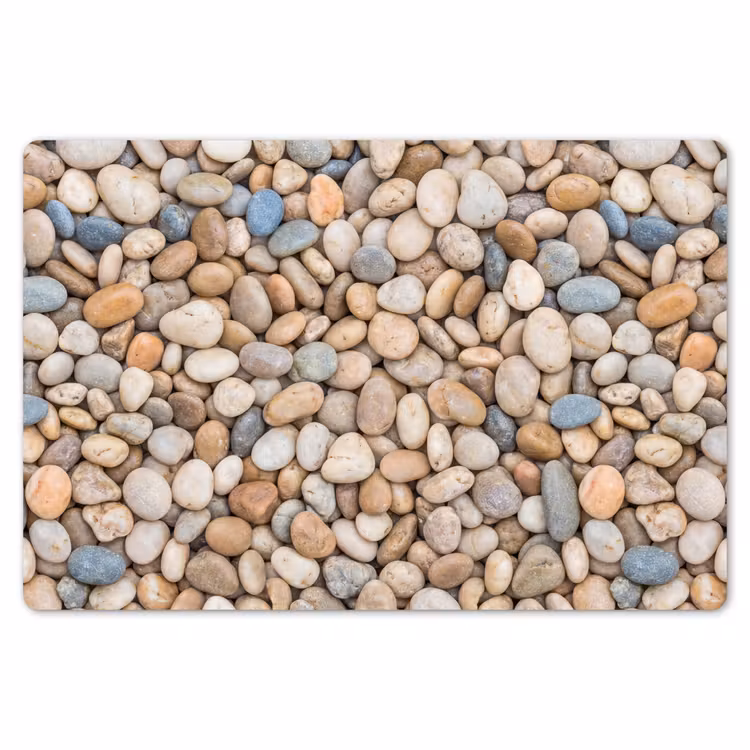 Kiezelstenen - Natuur - Textuur - Beige - Grijs Placemat vinyl groot -zzsfeer1_Kitchenyeah-website