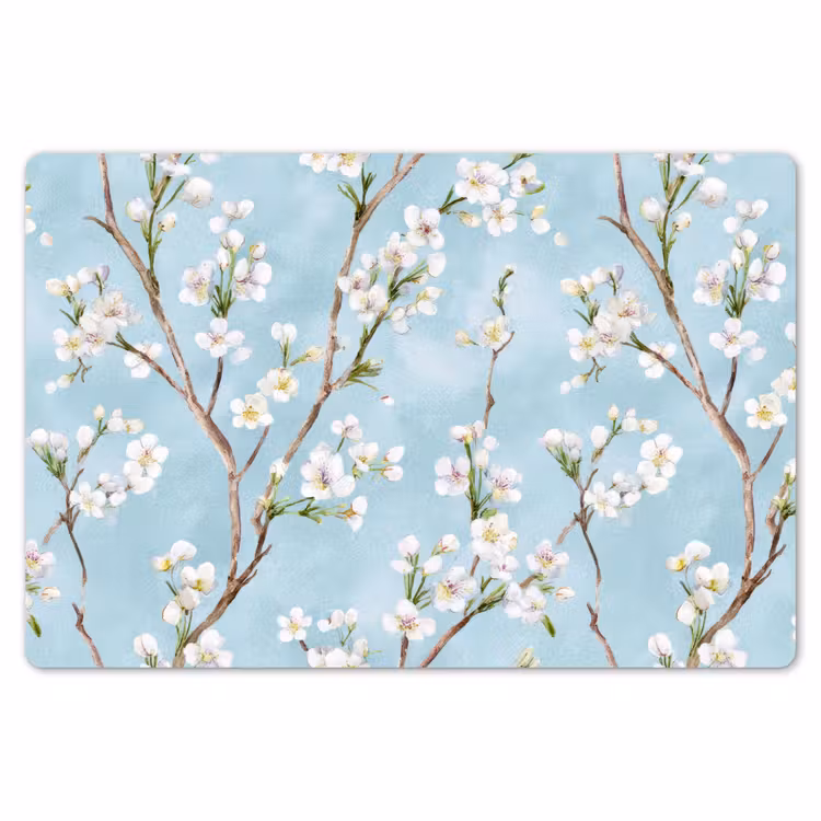 Kersenbloesem - Textuur - Blauw Placemat vinyl groot 368 -zzsfeer1_Kitchenyeah-website