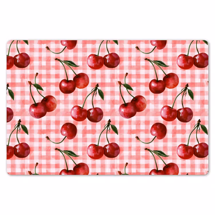 Kersen - Blokken - Rood Placemat vinyl groot 368 -zzsfeer1_Kitchenyeah-website
