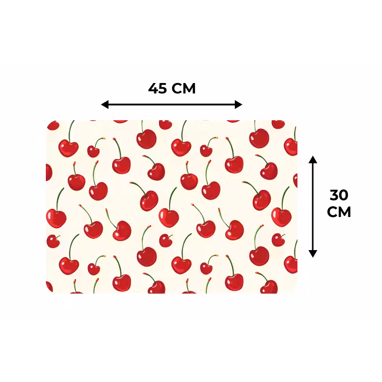 Kersen - Minimalistisch - Rood Placemat vinyl groot 368 -specs