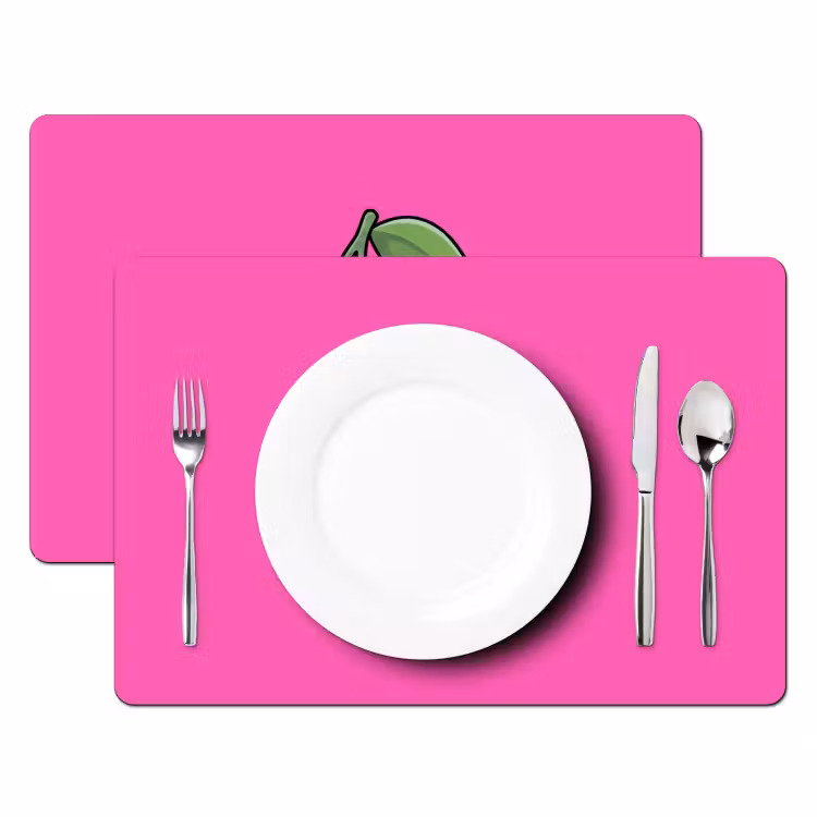 Kers - Roze - Fruit Placemat vinyl groot -zzsfeer2_Kitchenyeah-website