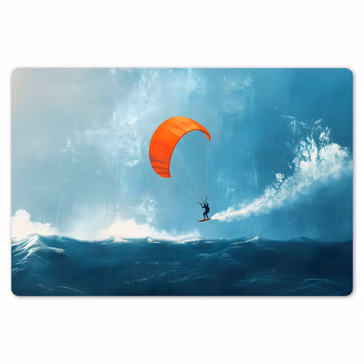 Kitesurfer - Oranje - Zee - Lucht Placemat vinyl groot -zzsfeer1_Kitchenyeah-website