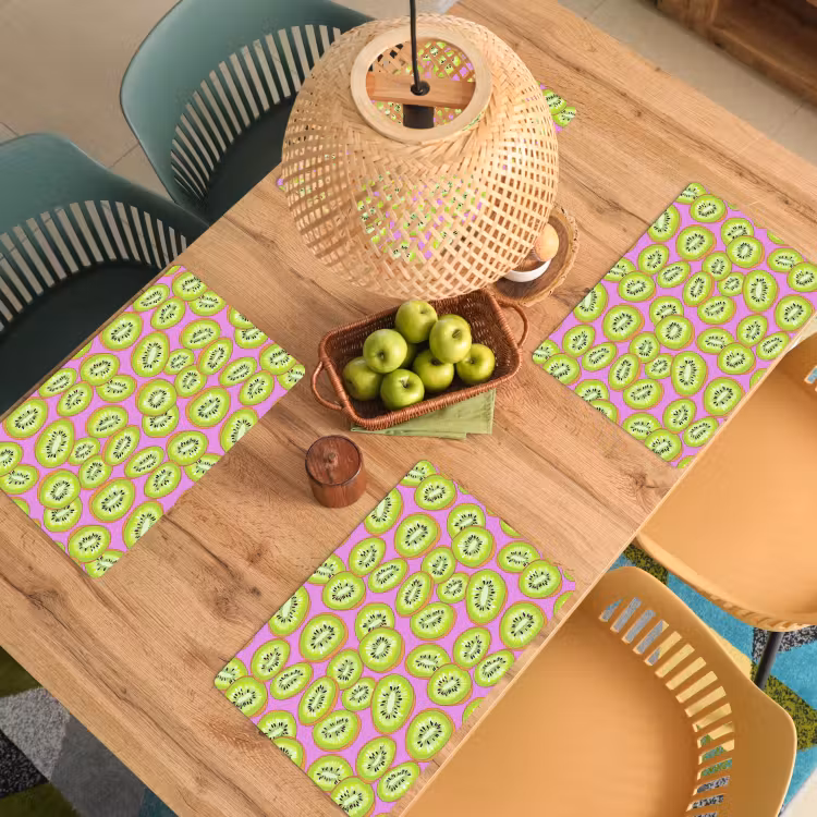 Kiwi - Speels - Groen Placemat vinyl groot 368 -zzsfeer5_Kitchenyeah-website