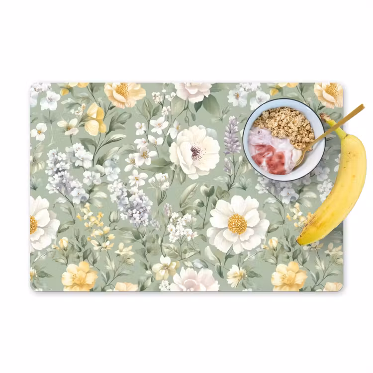 Klassiek - Bloemenpatroon - Kleurrijk Placemat vinyl groot 368 -zzzproduct_Kitchenyeah-website