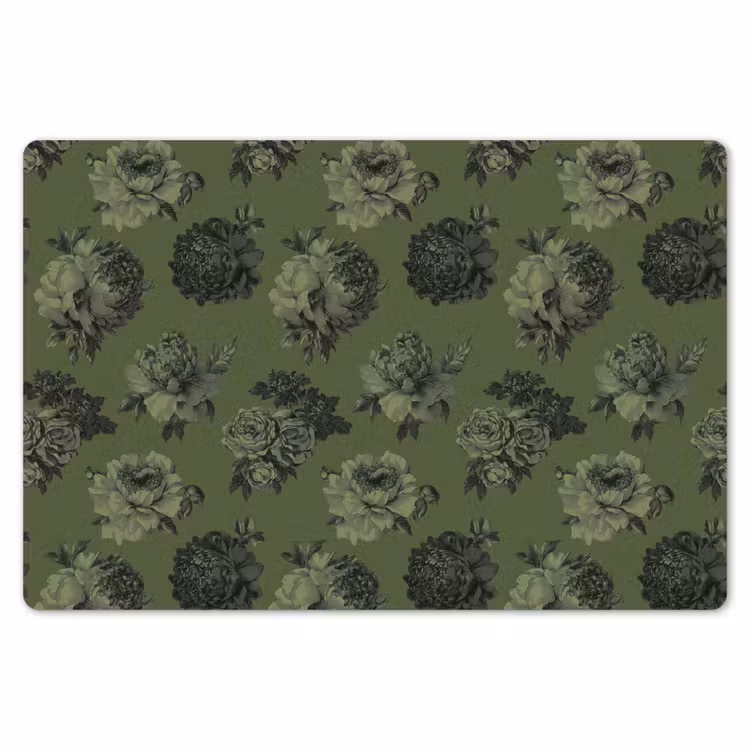 Klassiek - botanisch - olijfgroen - bloemen Placemat vinyl groot 368 -zzsfeer1_Kitchenyeah-website