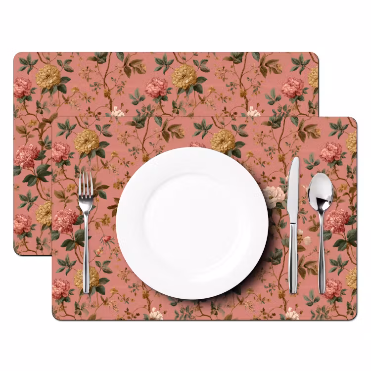 Klassiek - Botanisch - Roze Placemat vinyl groot 368 -zzsfeer2_Kitchenyeah-website
