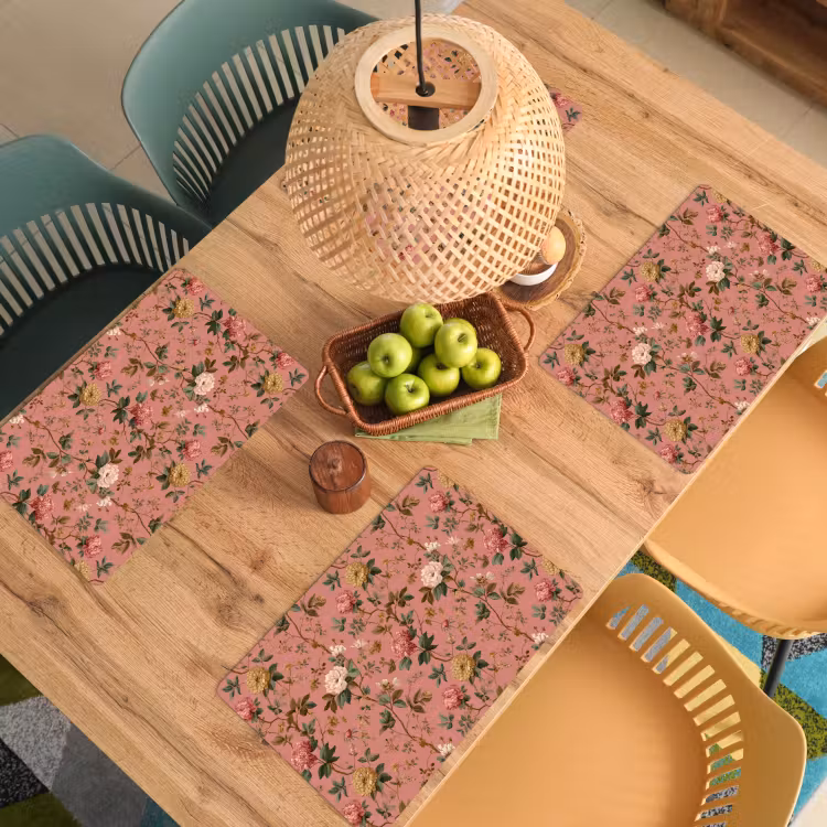 Klassiek - Botanisch - Roze Placemat vinyl groot 368 -zzsfeer5_Kitchenyeah-website