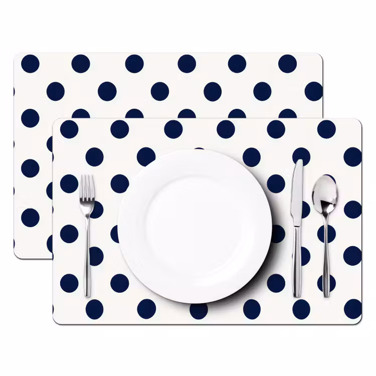 Klassiek - Stippen - Blauw Placemat vinyl groot 368 -zzsfeer2_Kitchenyeah-website