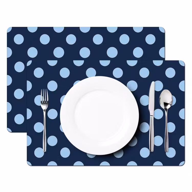 Klassiek - Dots - Blauw Placemat vinyl groot 368 -zzsfeer2_Kitchenyeah-website