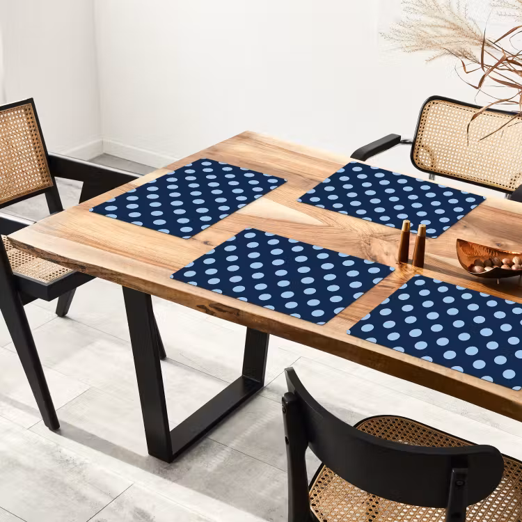 Klassiek - Dots - Blauw Placemat vinyl groot 368 -zzsfeer4_Kitchenyeah-website