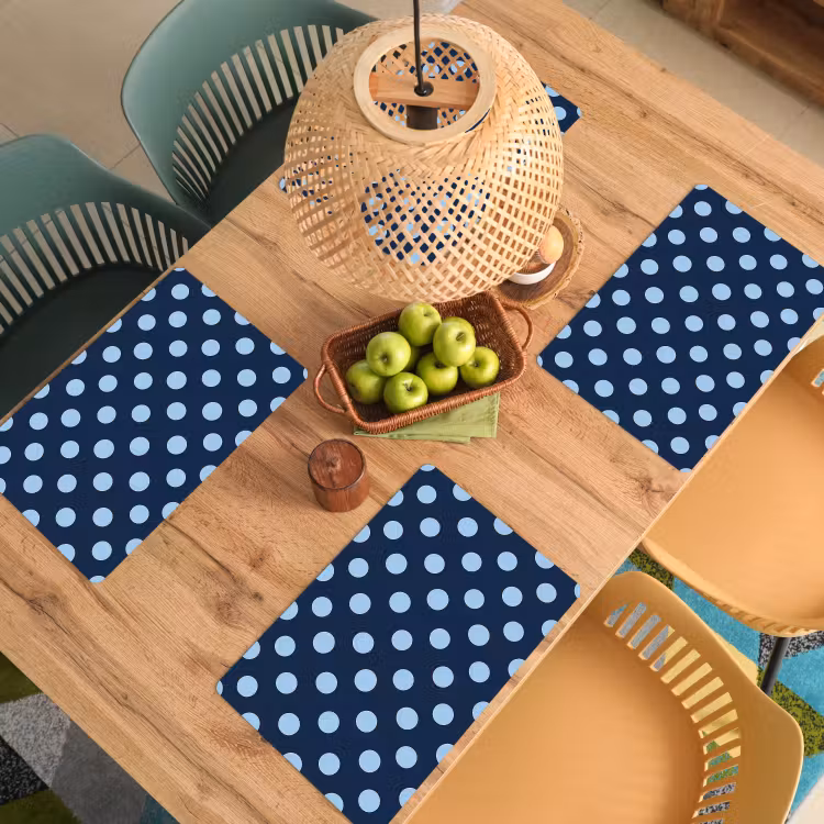 Klassiek - Dots - Blauw Placemat vinyl groot 368 -zzsfeer5_Kitchenyeah-website