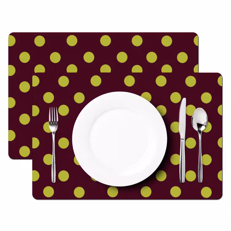 Klassiek - Stippen - Groen Placemat vinyl groot 368 -zzsfeer2_Kitchenyeah-website