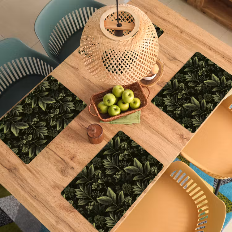 Klassiek - Donker - Botanisch - Planten Placemat vinyl groot 368 -zzsfeer5_Kitchenyeah-website