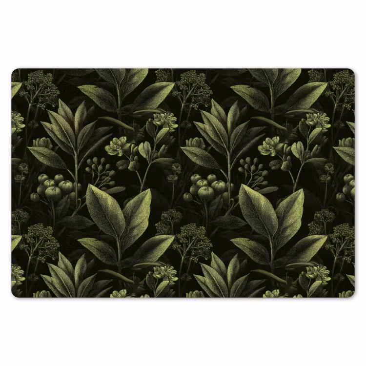 Klassiek - Donker - Botanisch - Planten Placemat vinyl groot 368 -zzsfeer1_Kitchenyeah-website