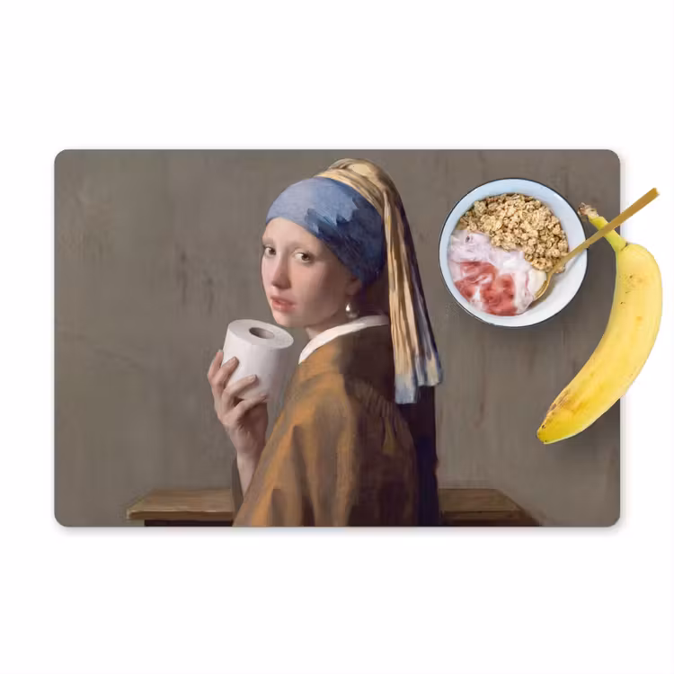 Klassiek - Humor - Kleurrijk Placemat vinyl groot -zzzproduct_Kitchenyeah-website