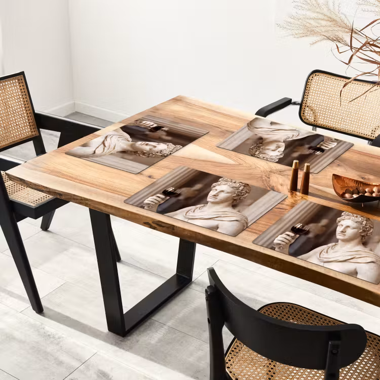 Klassiek - Marmer - Wijn Placemat vinyl groot -zzsfeer4_Kitchenyeah-website