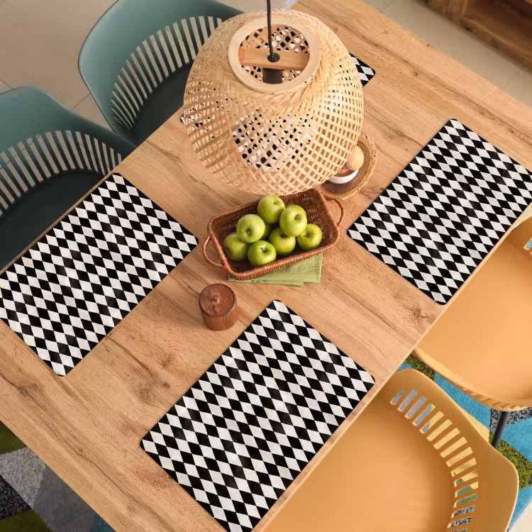 Klassiek - Patroon - Zwart Placemat vinyl groot 368 -zzsfeer5_Kitchenyeah-website