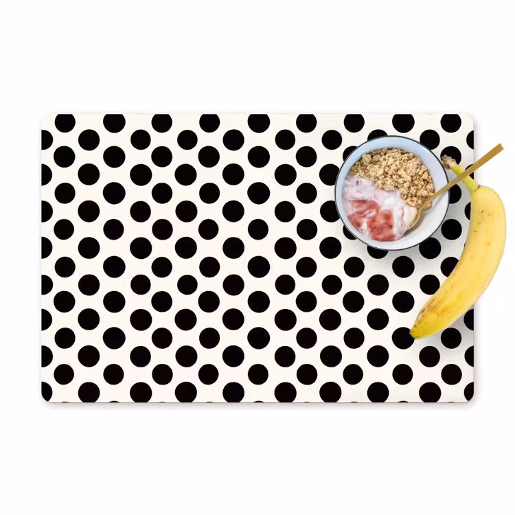 Klassiek - Stippen - Zwart Placemat vinyl groot 368 -zzzproduct_Kitchenyeah-website