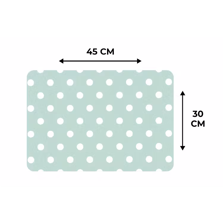 Klassiek - Polka - Groen Placemat vinyl groot 368 -specs