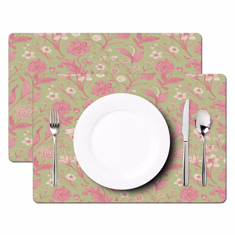 Classic - Pink - Mint Placemat vinyl groot 368 -zzsfeer2_Kitchenyeah-website