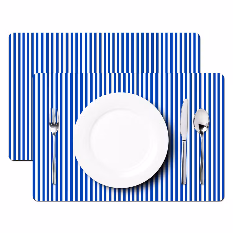 Klassiek - Strepen - Blauw Placemat vinyl groot 368 -zzsfeer2_Kitchenyeah-website
