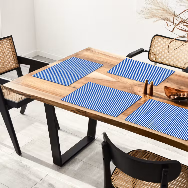 Klassiek - Strepen - Blauw Placemat vinyl groot 368 -zzsfeer4_Kitchenyeah-website