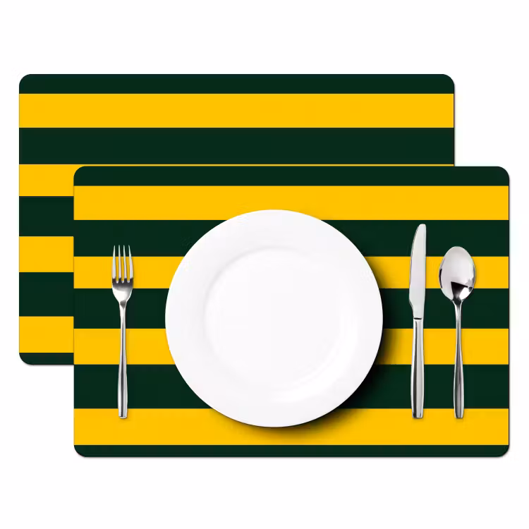 Klassiek - Strepen - Groen Placemat vinyl groot 368 -zzsfeer2_Kitchenyeah-website