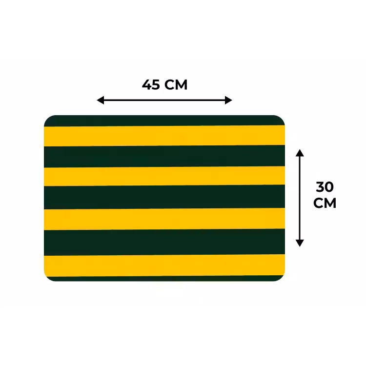 Klassiek - Strepen - Groen Placemat vinyl groot 368 -specs