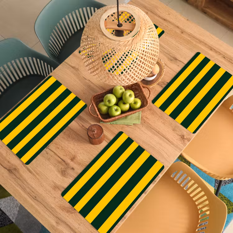 Klassiek - Strepen - Groen Placemat vinyl groot 368 -zzsfeer5_Kitchenyeah-website