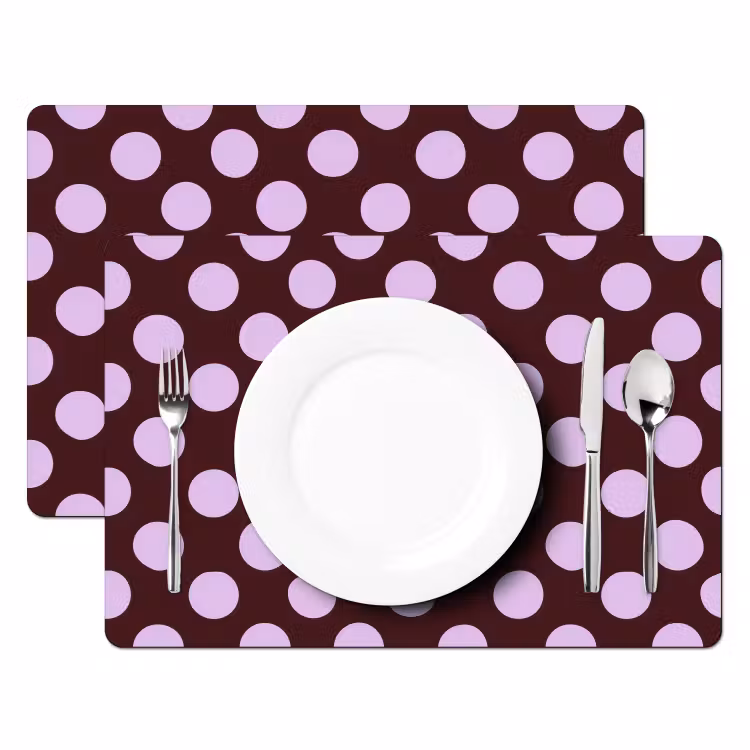 Klassiek - Stippen - Paars Placemat vinyl groot 368 -zzsfeer2_Kitchenyeah-website