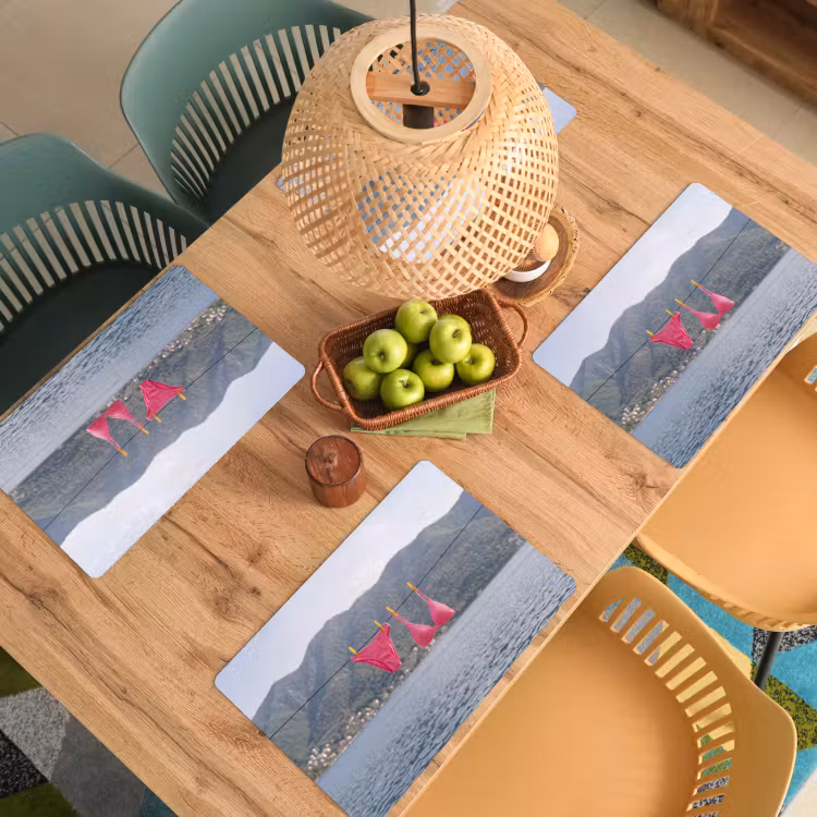 Kleding - Badkleding - Waslijn - Zomer - Roze Placemat vinyl groot -zzsfeer5_Kitchenyeah-website
