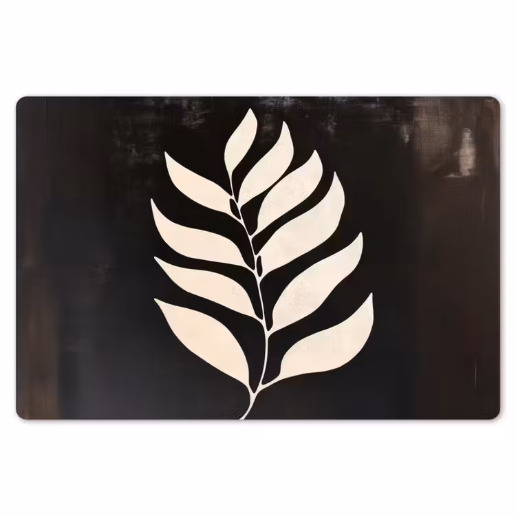Blad - Wit - Minimalistisch Placemat vinyl groot -zzsfeer1_Kitchenyeah-website
