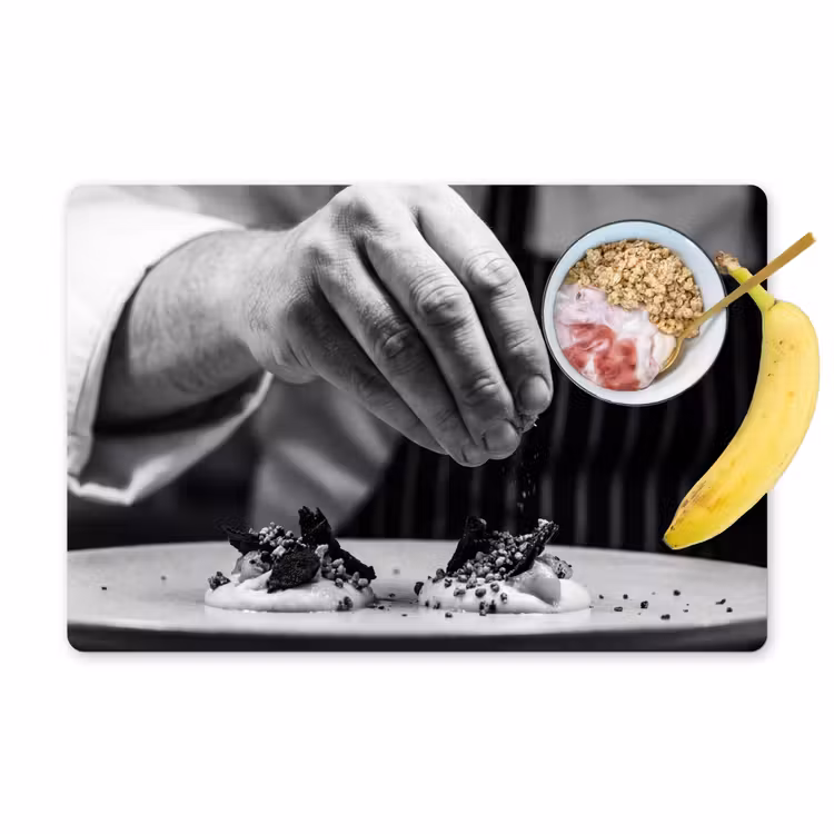 Chef - Garnering - Gerecht Placemat vinyl groot -zzzproduct_Kitchenyeah-website