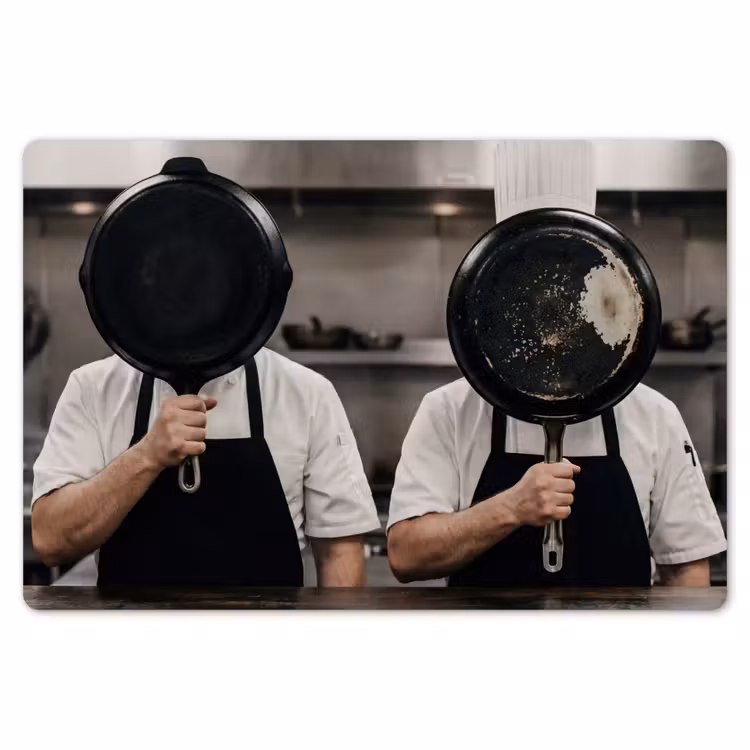 Koks - Koekenpannen - Keuken Placemat vinyl groot -zzsfeer1_Kitchenyeah-website