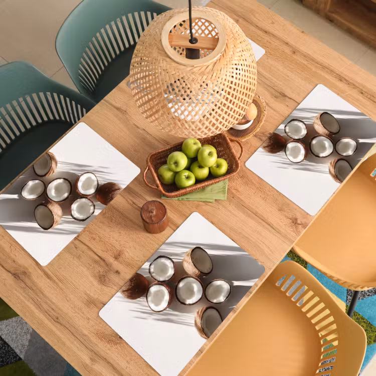 Kokosnoten - Bruin - Shaduw Placemat vinyl groot -zzsfeer5_Kitchenyeah-website