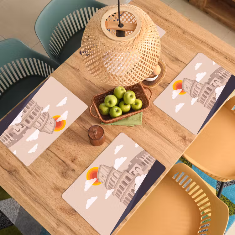 Colosseum - Zonsopgang - Rome - Architectuur - Beige Placemat vinyl groot -zzsfeer5_Kitchenyeah-website