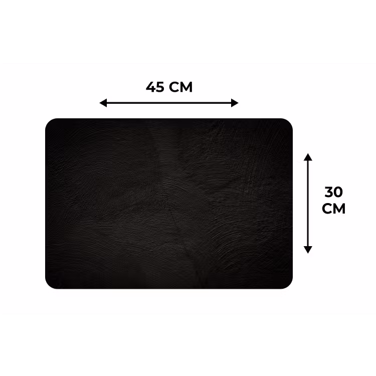 Beton print - Industrieel - Zwart Placemat vinyl groot -specs