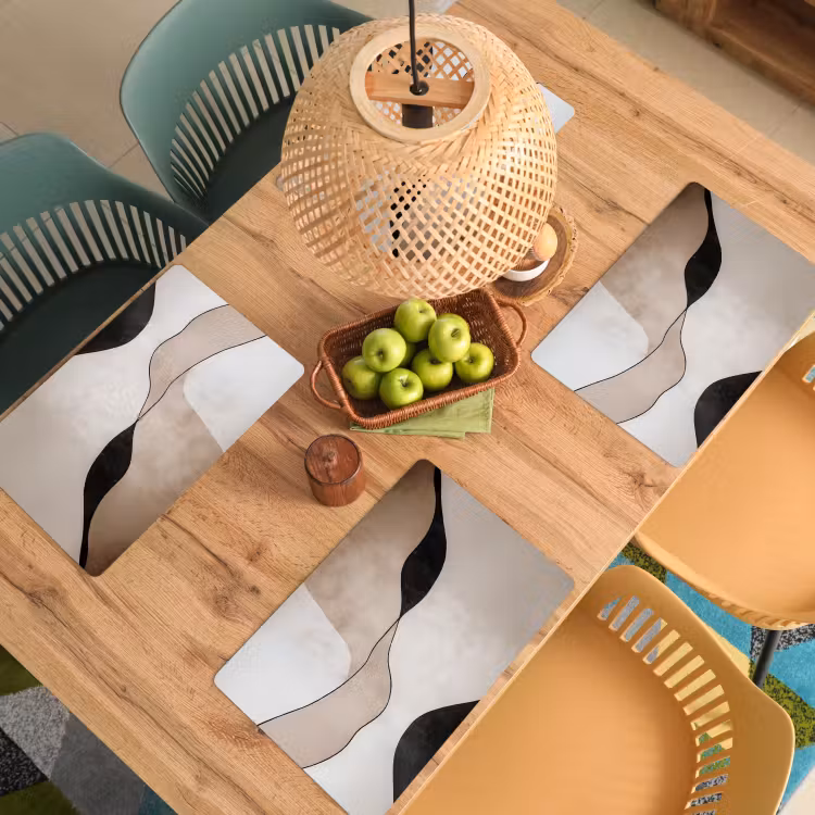 Contourlijnen - Abstracte landschap Placemat vinyl groot -zzsfeer5_Kitchenyeah-website