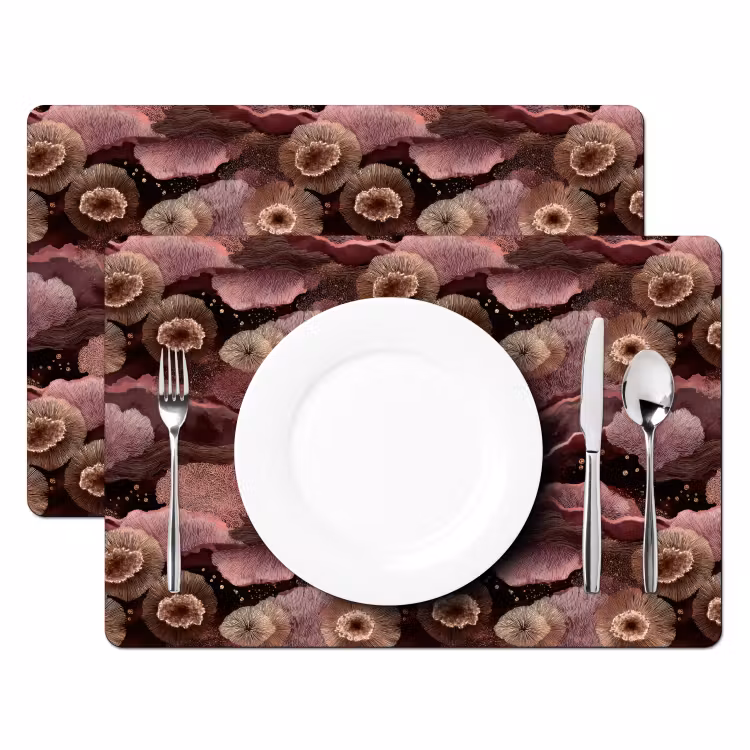 Koraal - Organisch - Roze Placemat vinyl groot 368 -zzsfeer2_Kitchenyeah-website