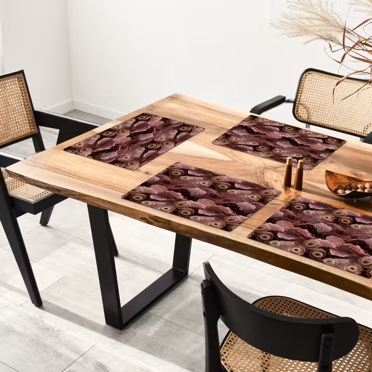 Koraal - Organisch - Roze Placemat vinyl groot 368 -zzsfeer4_Kitchenyeah-website