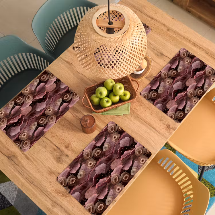 Koraal - Organisch - Roze Placemat vinyl groot 368 -zzsfeer5_Kitchenyeah-website