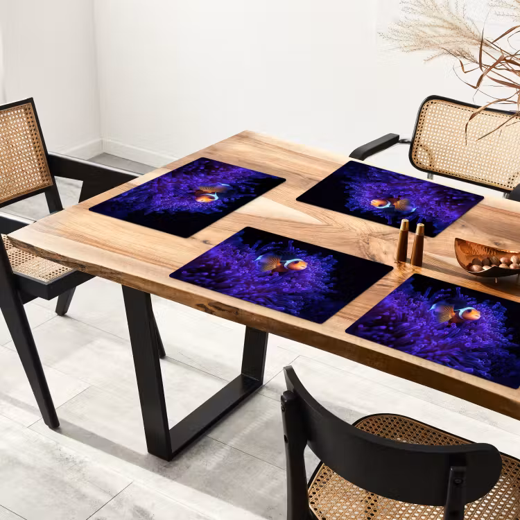Koraal - Vis - Oranje - Zee Placemat vinyl groot -zzsfeer4_Kitchenyeah-website